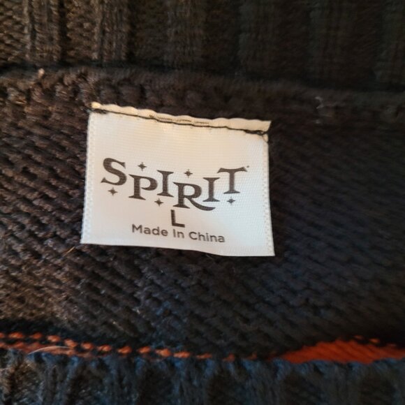 Spirit Costume Pumpkin Patch Black & Orange Stripe Distressed Sweater Dress - Picture 3 of 4